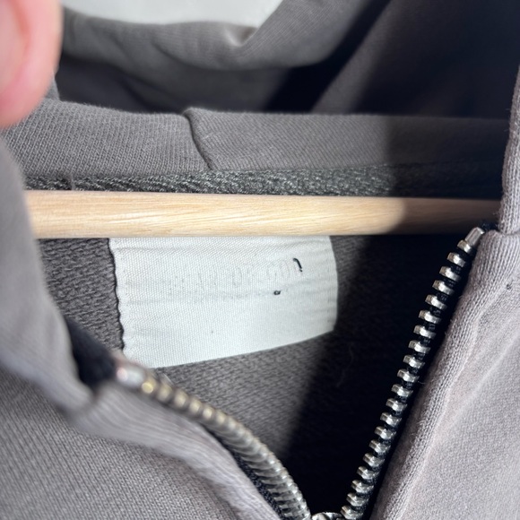Fear Of God No Logo Zip Up Hoodie Gray Size Small - Picture 13 of 15